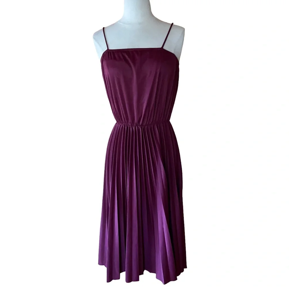1970s 2 Piece‎ Poly, Pleated Sundress